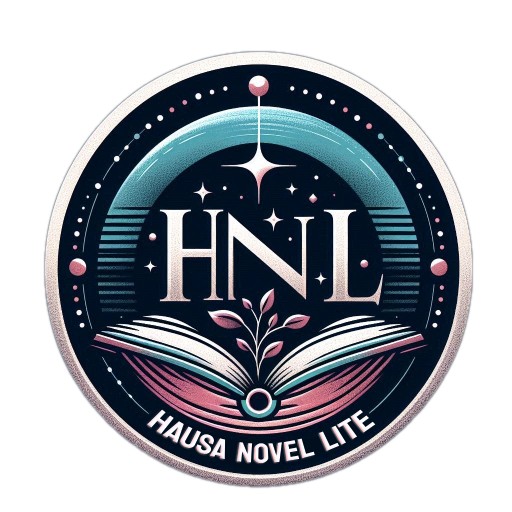 Hausa Novel Lite logo featuring an open book with a star and plant design, representing Hausa literature and storytelling.