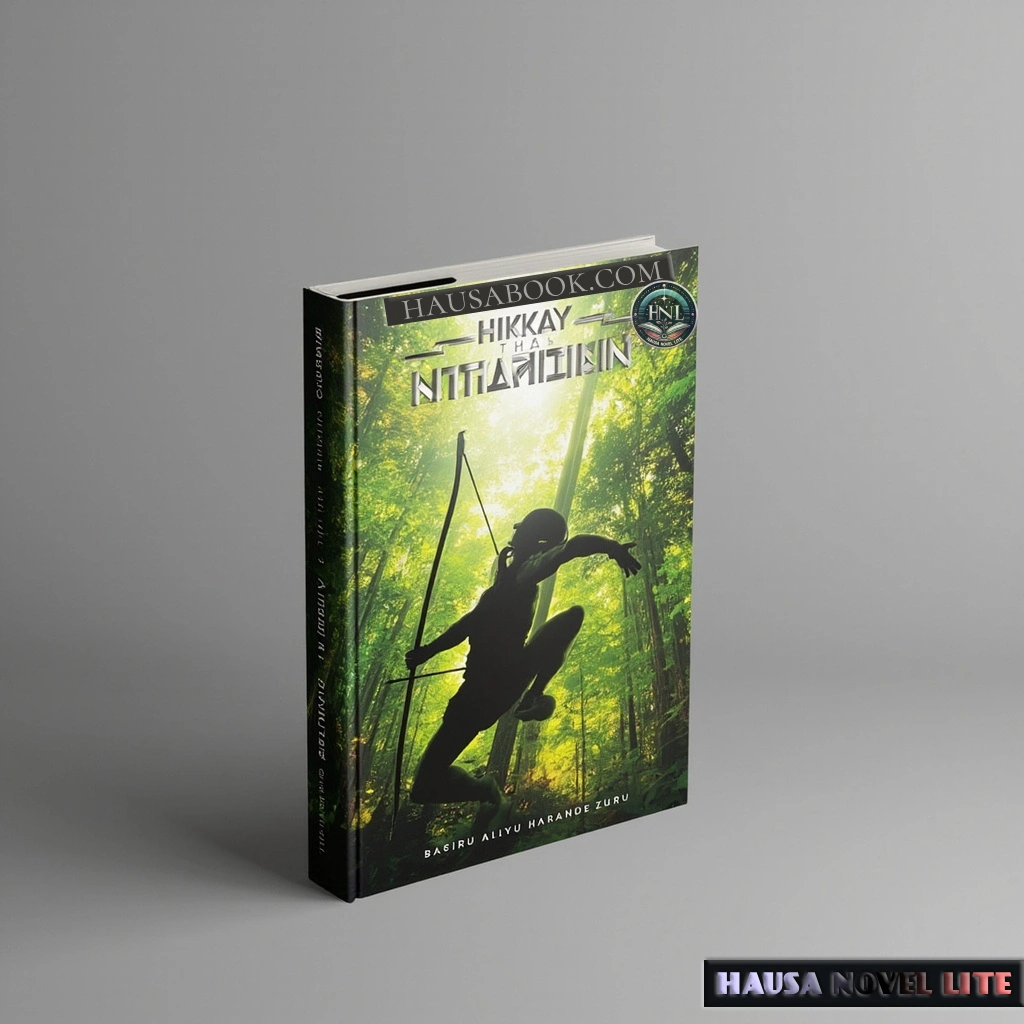 Vibrant green jungle cover of Hausa Novel Lite book "HIKAYAR THAS NITRATGIN" by Sabiru Aliyu Harande Zuru.