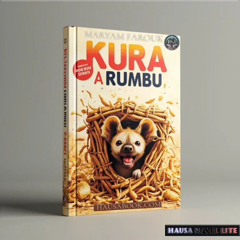 Adorable puppy inside a nest made of husks on a Kura A Rumbu Hausa Novels.