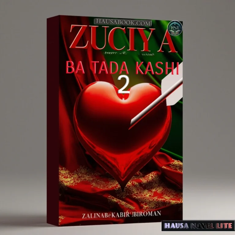 Deep love story in Hausa Novel Lite "Zuciya Batada Kashi Book 2 Hausa Novels" by Zalinabe Kabir Biroman showcasing romance and passion.