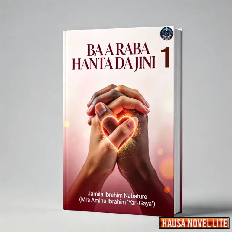 Hausa Novels book cover titled "Ba A Raba Hanta Da Jini 1" by Jamila Ibrahim Nabature.