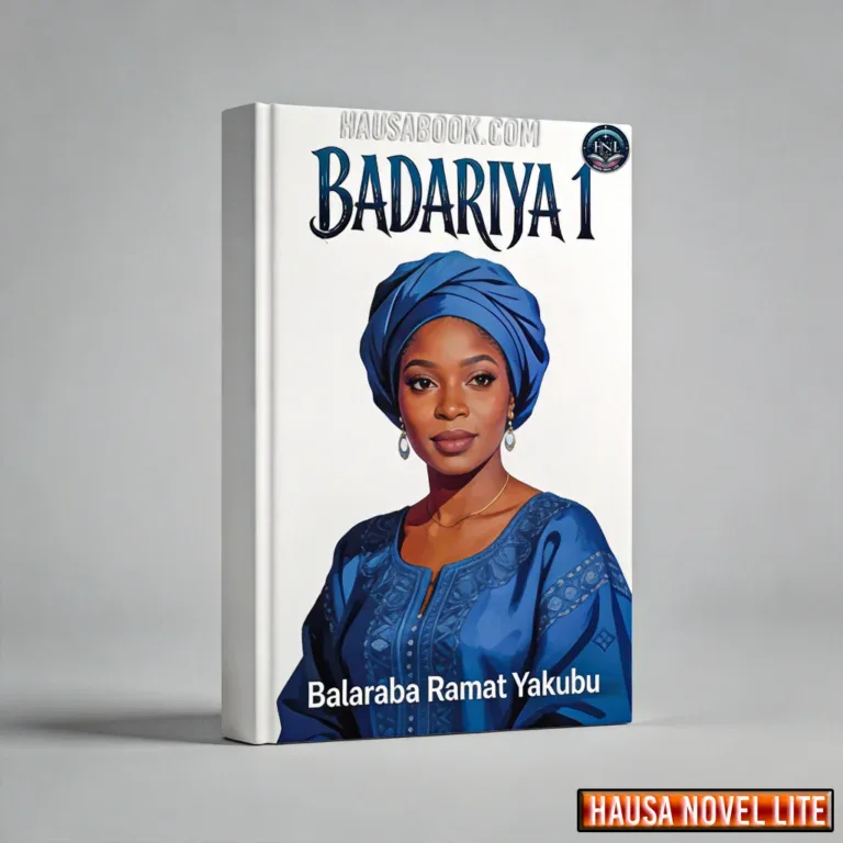 Hausa Novels - Cover of Badariya 1 by Balaraba Ramat Yakubu, featuring a woman in traditional blue a.