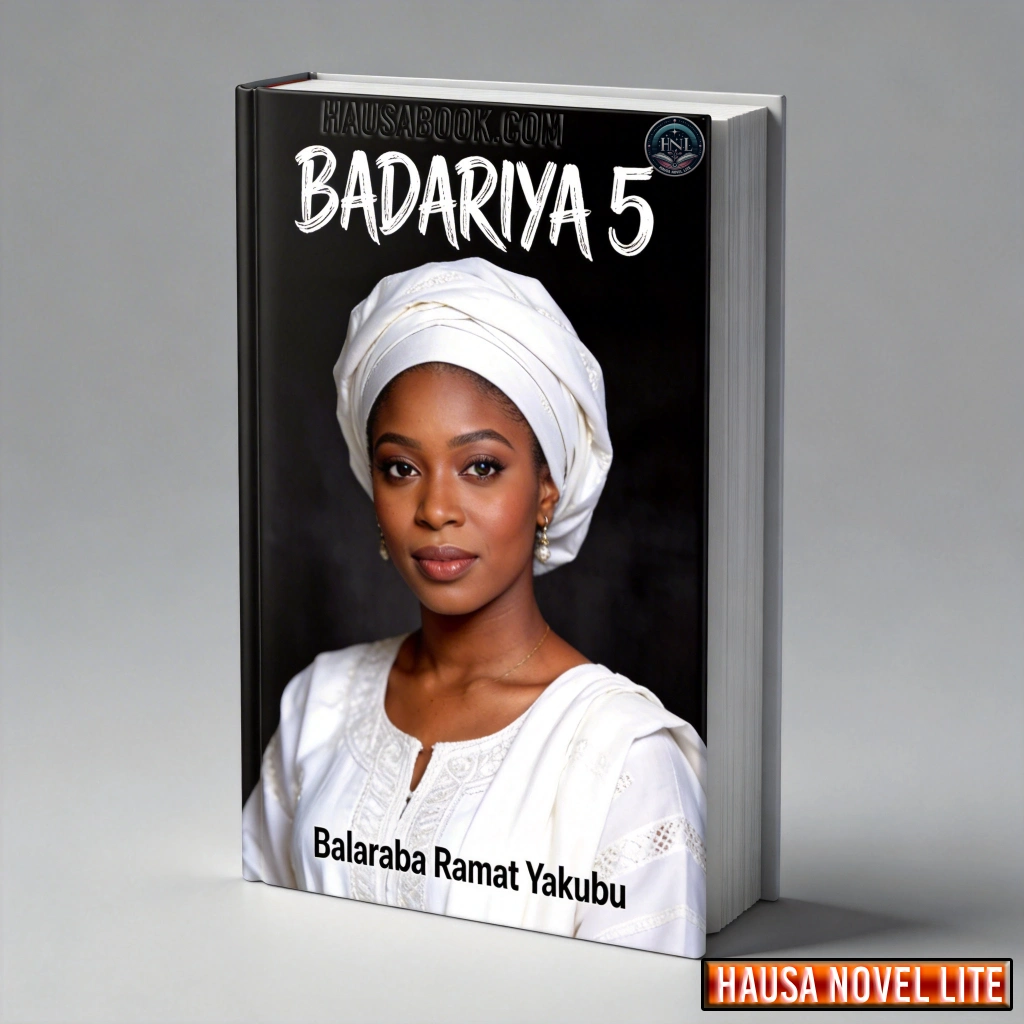 Hausa Novels book cover featuring Balaraba Ramat Yakubu, showcasing traditional attire and cultural.