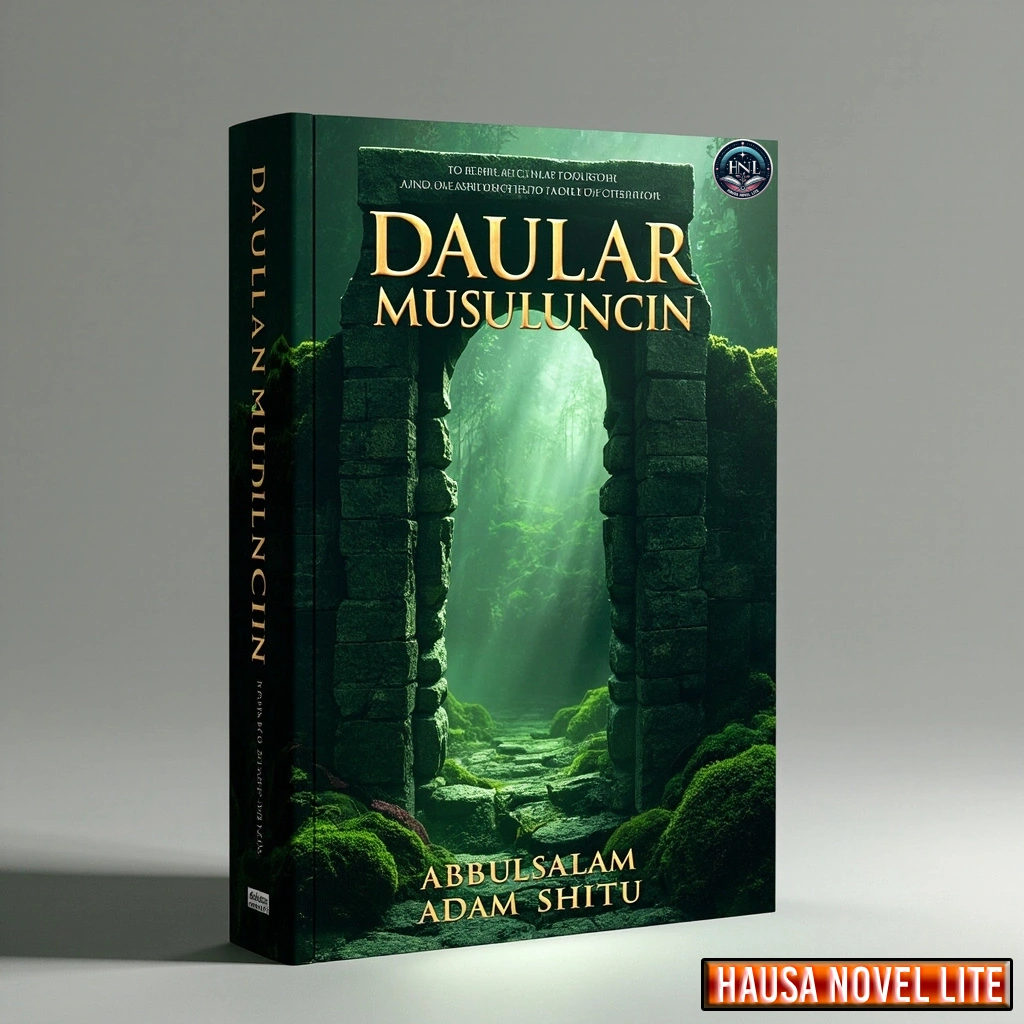 An image of a Hausa novel titled "Dalar Musulluncin" by Abulsalam Adam Shitu, featuring a mystical f.