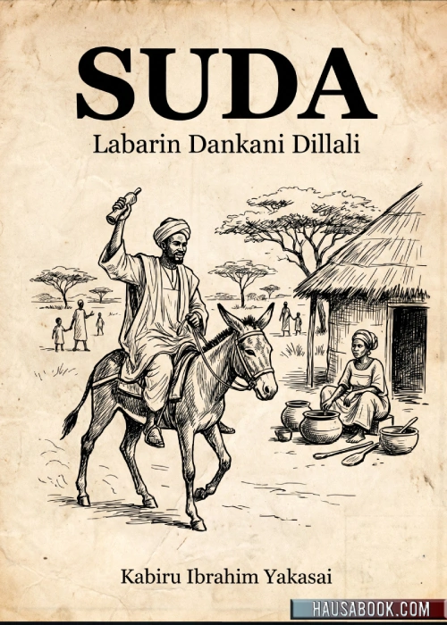 Classic Hausa novel "Suda" by Labarin Dankani Dillali, depicting traditional rural life.