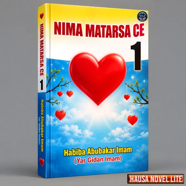 Hausa Book titled 'Nima Matarsa Ce' with a large red heart on the cover.